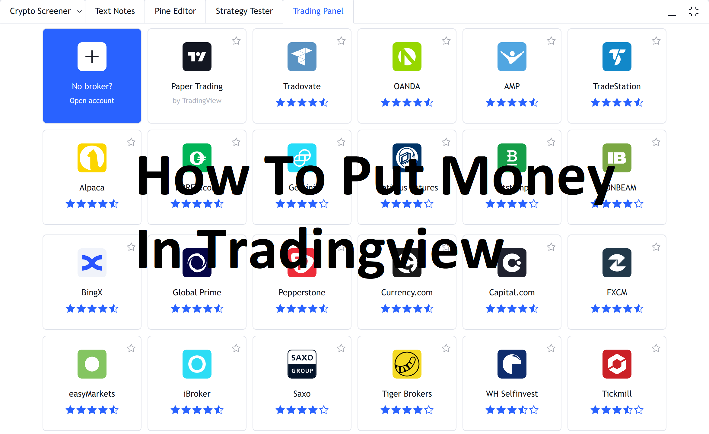 How To Put Money In Tradingview