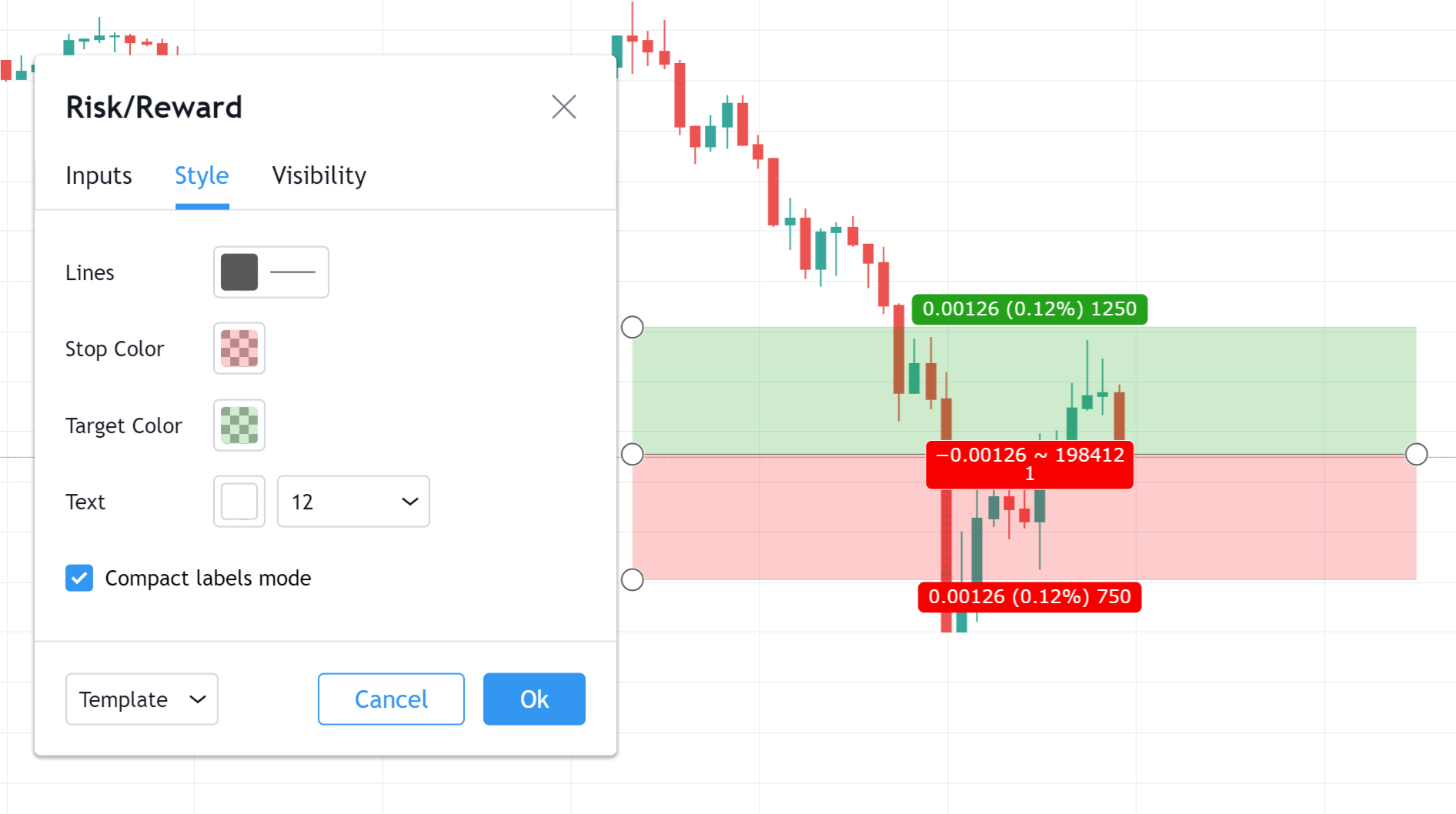 What is the position size tool in TradingView